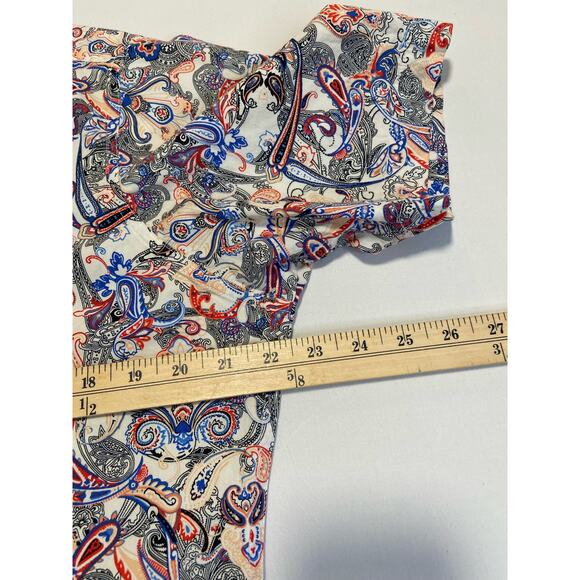 Cremieux Premium Denim men’s button up paisley shirt size medium - Picture 8 of 9